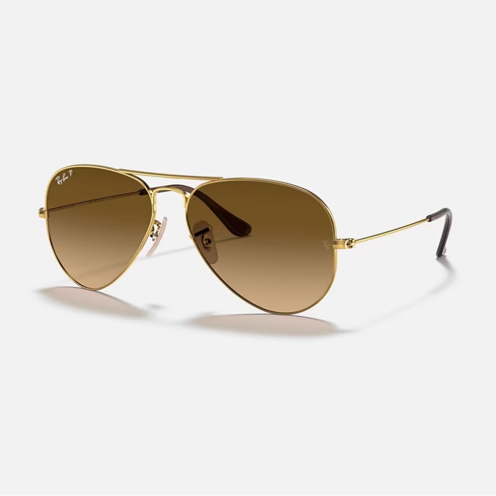 RAYBAN AVIATORS BROWN AND GOLD